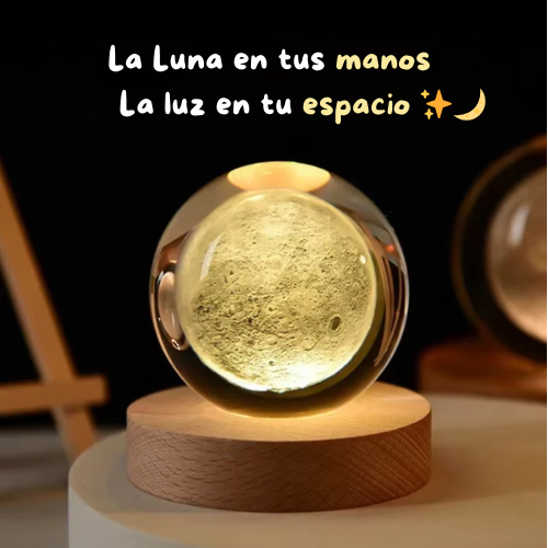 ✨ Esfera Lunar de Cristal 3D 6cm – Ilumina tu Espacio con Magia Cósmica ✨