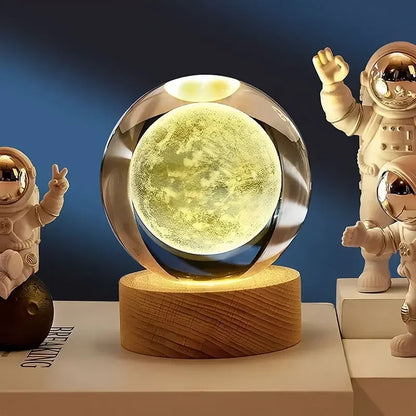 ✨ Esfera Lunar de Cristal 3D 6cm – Ilumina tu Espacio con Magia Cósmica ✨