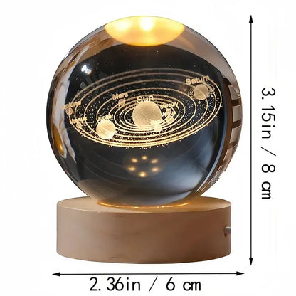 ✨ Esfera Lunar de Cristal 3D 6cm – Ilumina tu Espacio con Magia Cósmica ✨