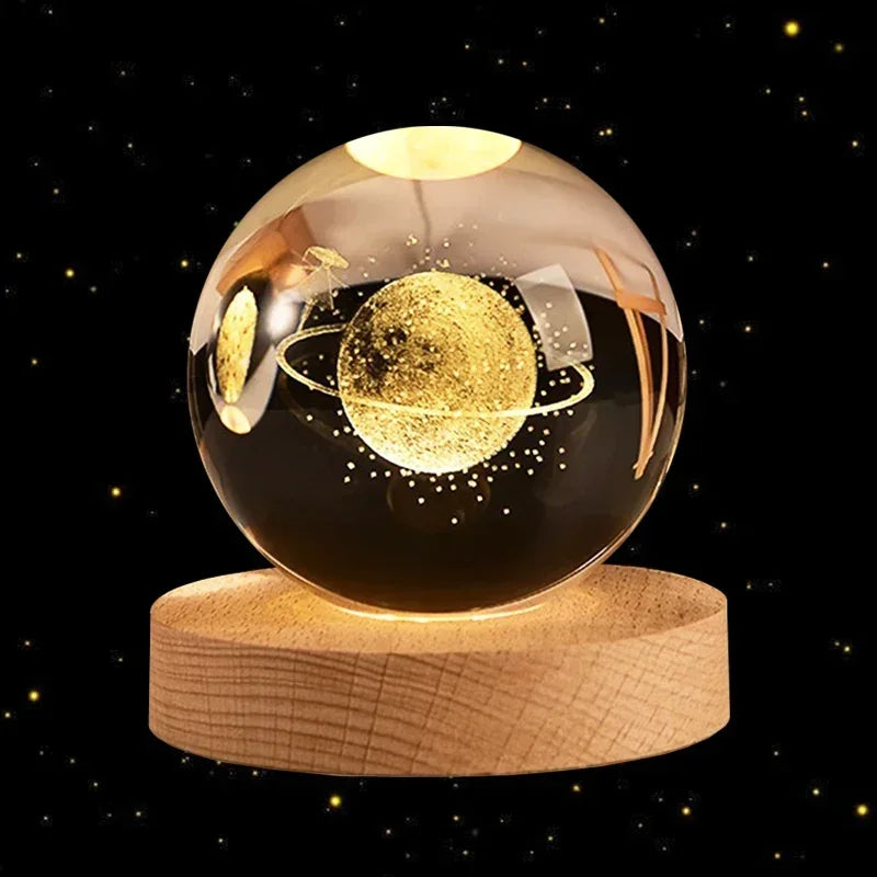 ✨ Esfera Lunar de Cristal 3D 6cm – Ilumina tu Espacio con Magia Cósmica ✨